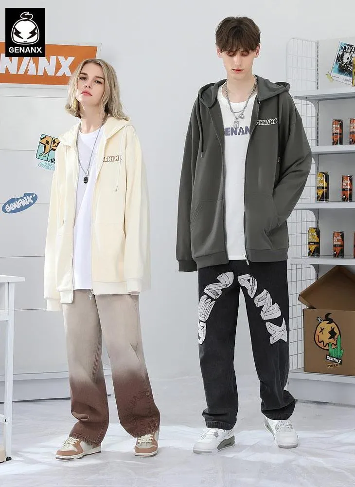 Casual Plain Embroidery Jacket With Hooded